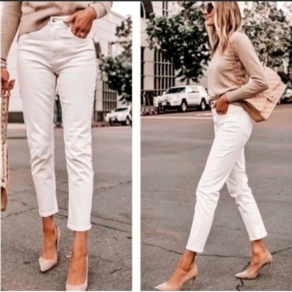 Everlane  the cheeky jeans crop white Sz 28 - Picture 1 of 11